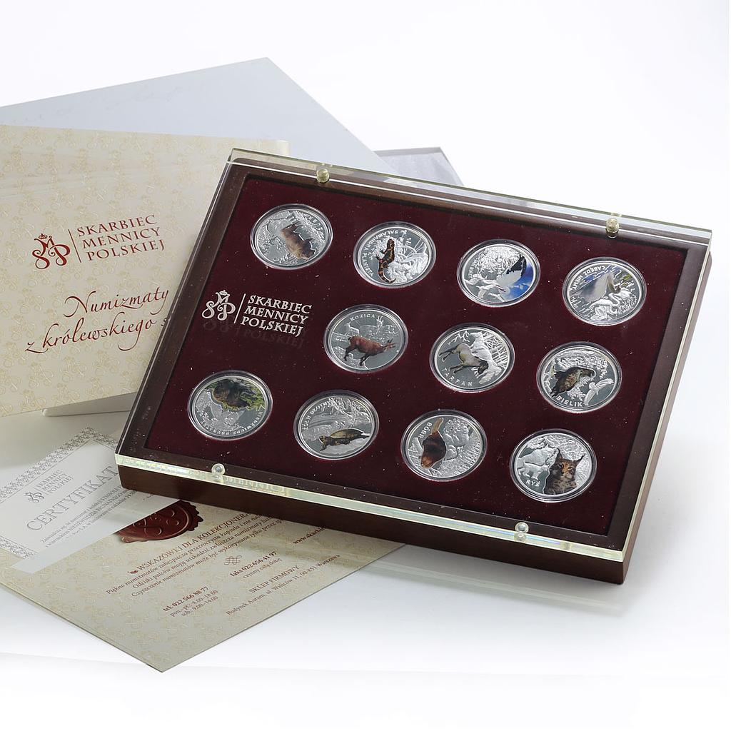 Poland set of 11 medals Nature Symbols Wildlife Animals Fauna silver medals 2010