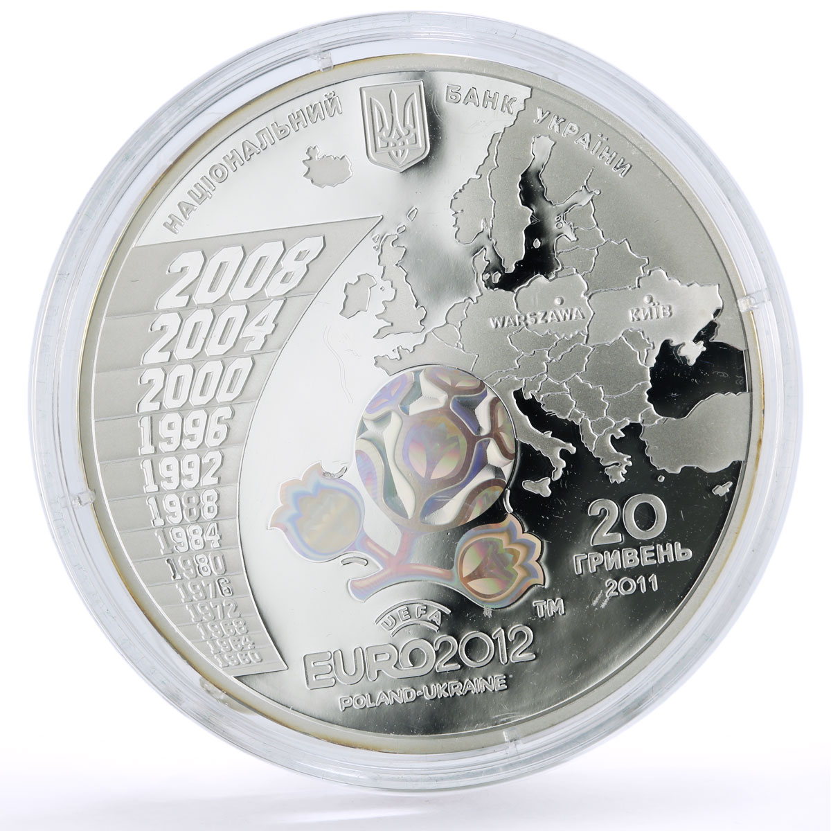 Ukraine set of 5 coins UEFA EURO 2012 Football Cup proof silver coins 2012