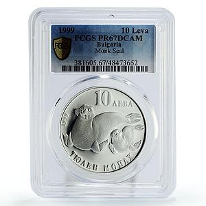 Bulgaria 10 leva Conservation Wildlife Monk Seal Fauna PR67 PCGS Ag coin 1999