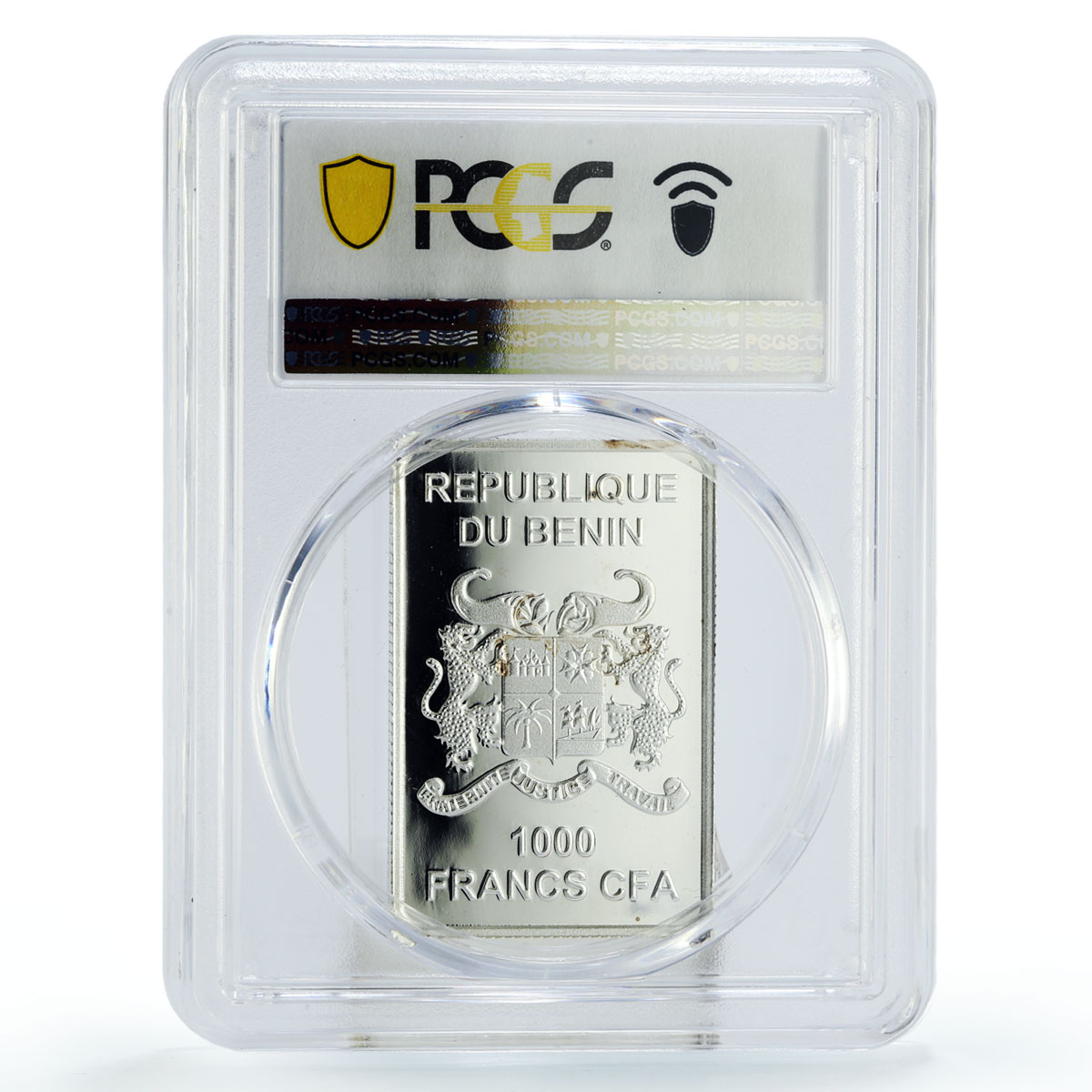 Benin 1000 francs English Knight Equestrian Horseman PR69 PCGS silver coin 2014