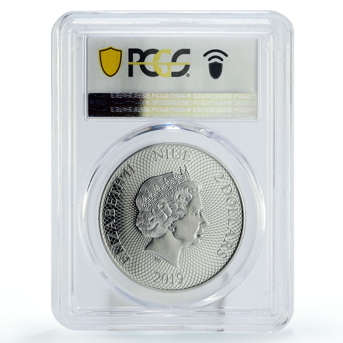 Niue 2 dollars Conservation Wildlife Wolf Polar Fauna MS70 PCGS silver coin 2019