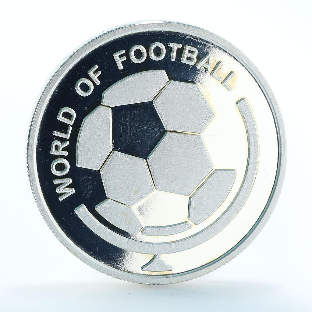 Uganda 1000 shillings World of Football proof silver coin 2002