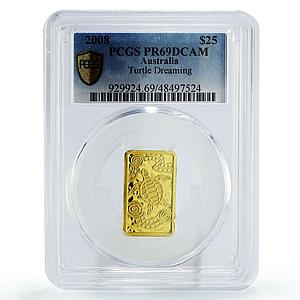 Australia 25 dollars Dreaming Series Sea Turtle Fauna PR69 PCGS gold coin 2008