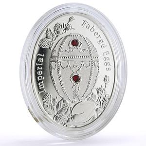 Niue 1 dollar Imperial Faberge Eggs Rosebud Lilly Egg Art proof silver coin 2012