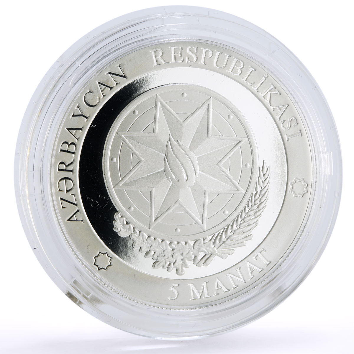 Azerbaijan 5 manat Karabakh War Victory Fuzuli District proof silver coin 2021