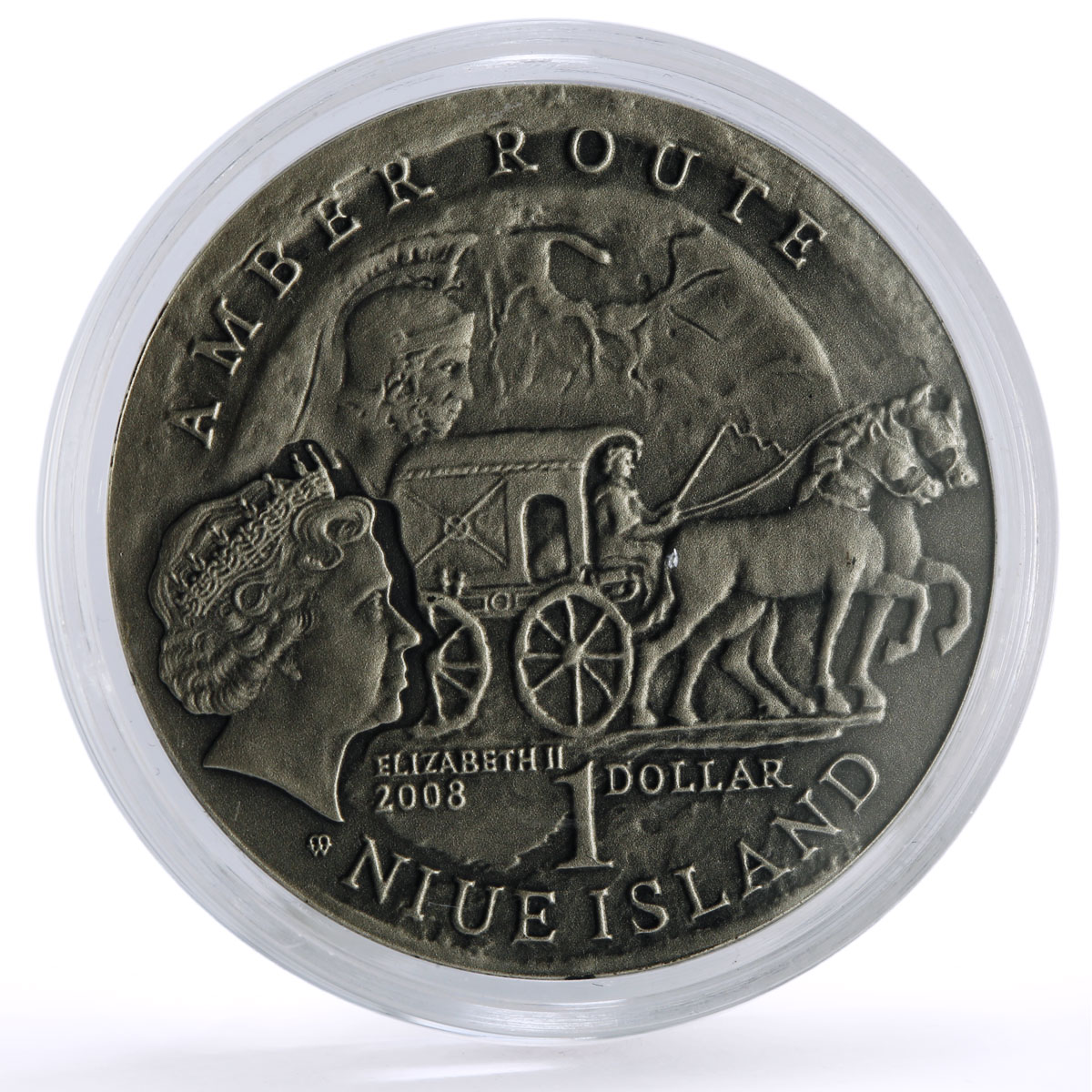 Niue 1 dollar Amber Routes Kaliningrad Konigsberg City silver coin 2008