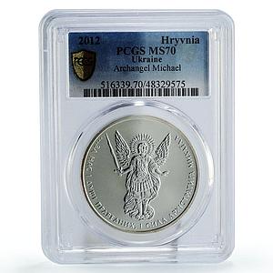 Ukraine 1 hryvnia Archangel Michael Archistratus MS70 PCGS silver coin 2012