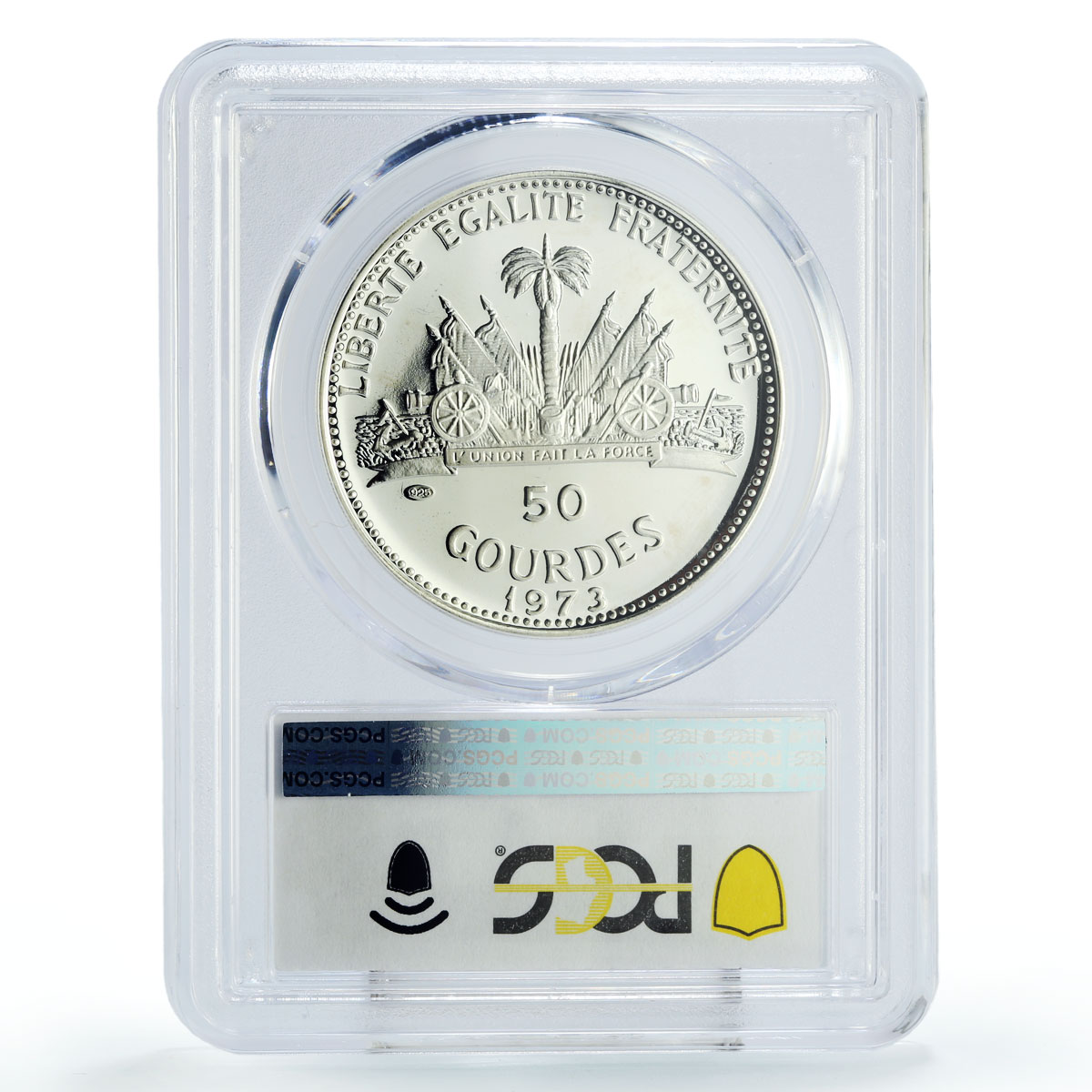 Haiti 50 gourdes The Mermaid Woman Fineness Left PR67 PCGS silver coin 1973