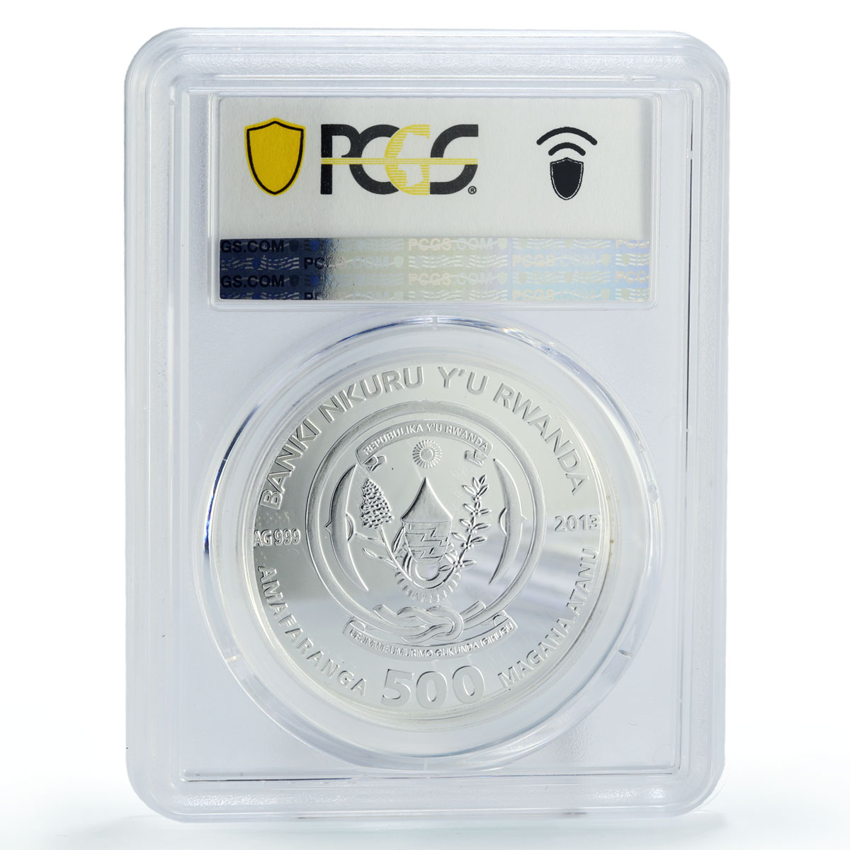 Rwanda 500 francs Lunar Year of the Snake Harmony PR69 PCGS silver coin 2013