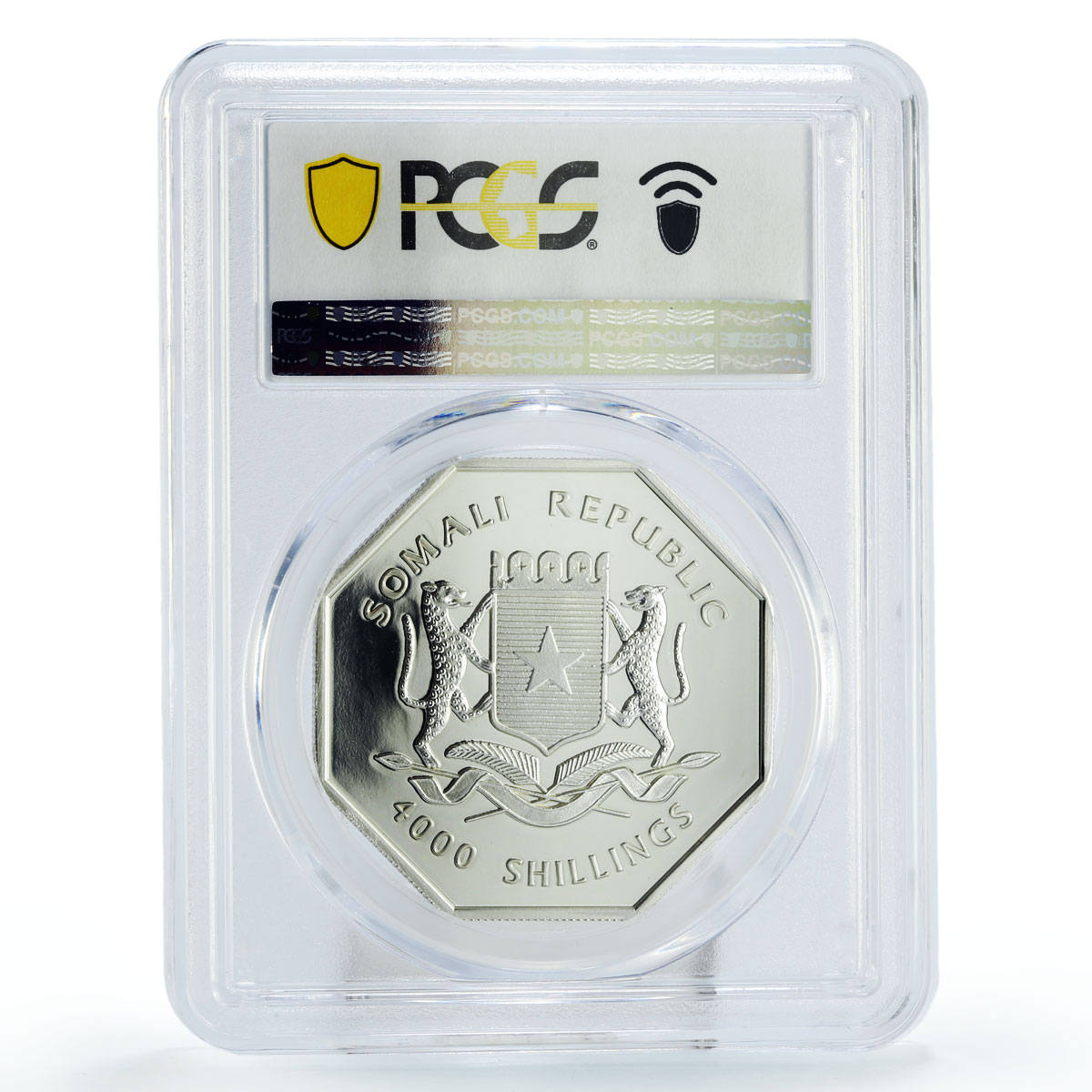 Somalia 4000 shillings Zheng He Voyage Ship Clipper PR70 PCGS silver coin 2005