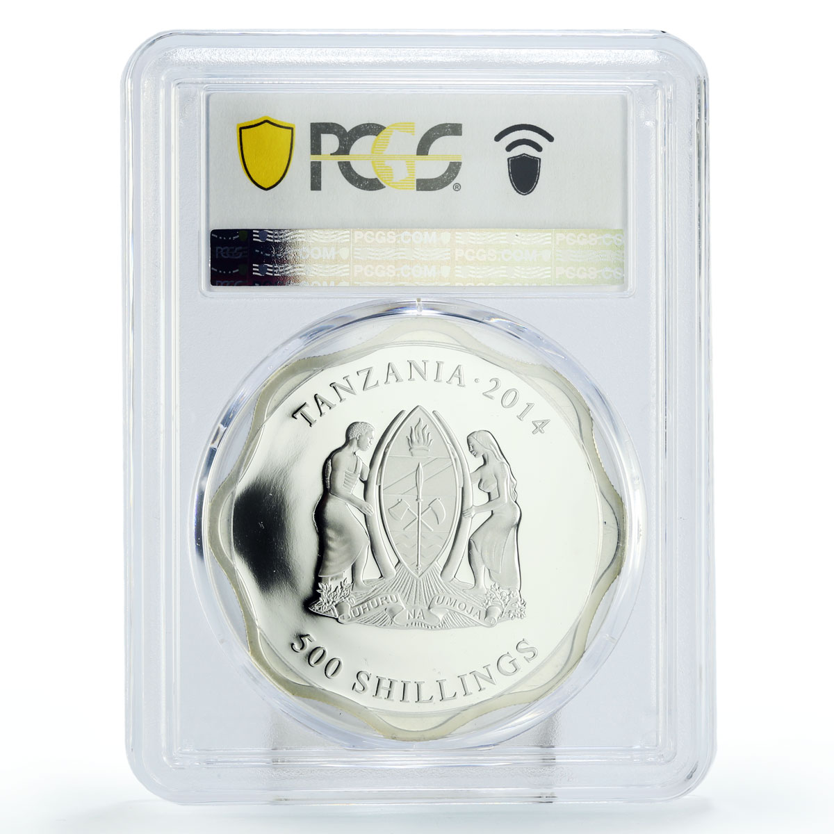 Tanzania 500 shillings Singapore Botanic Gardens PR69 PCGS silver coin 2014