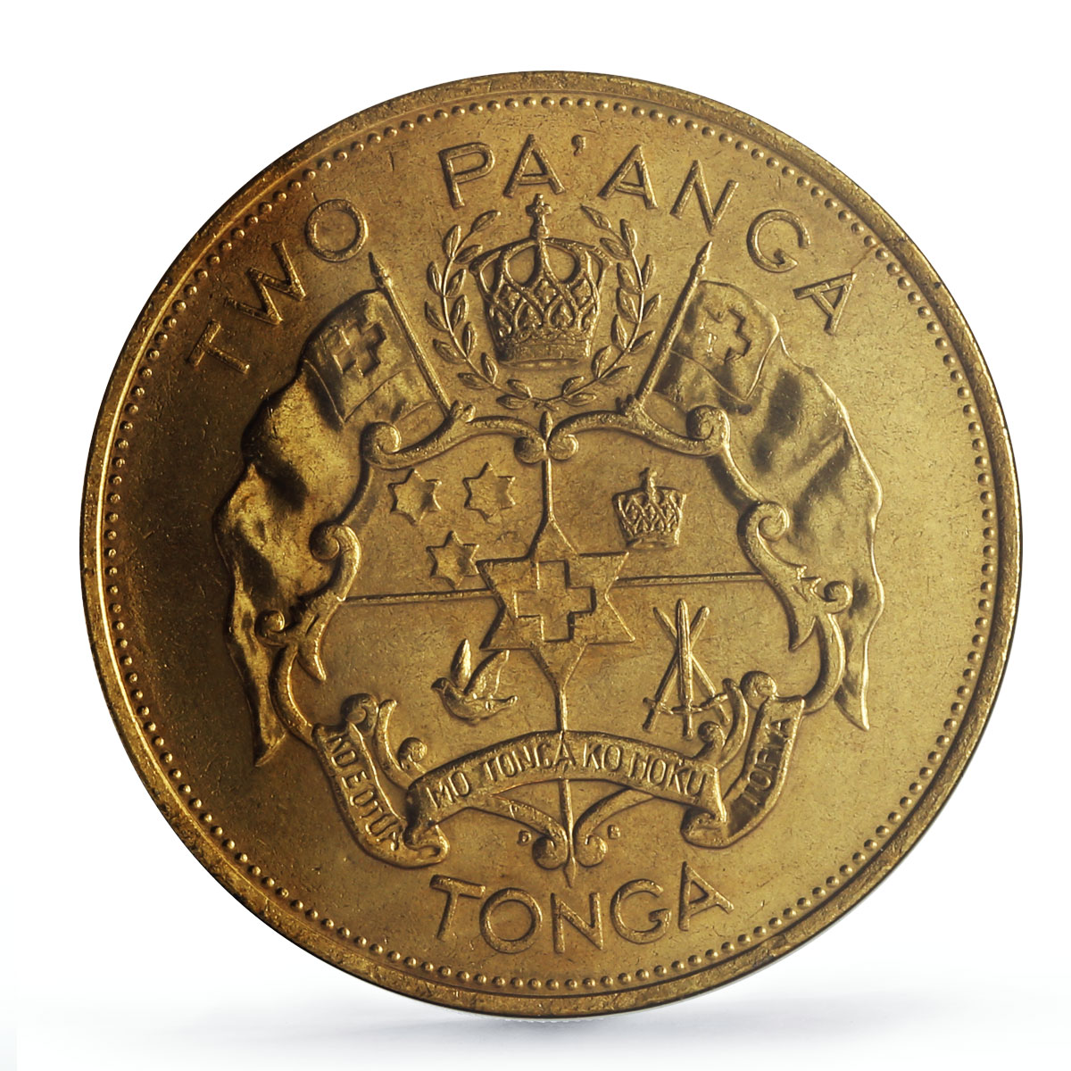 Tonga 2 paanga Commonwealth King Tupou IV Politics MS65 NGC CuNi coin 1968