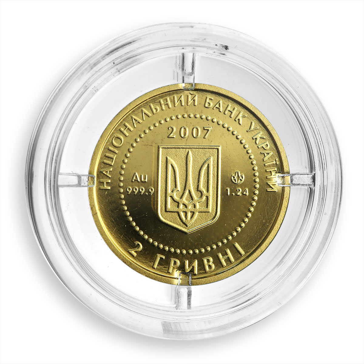 Ukraine 2 hryvnas Marmot Steppe Fauna Rodent Red List Animal gold coin 2007