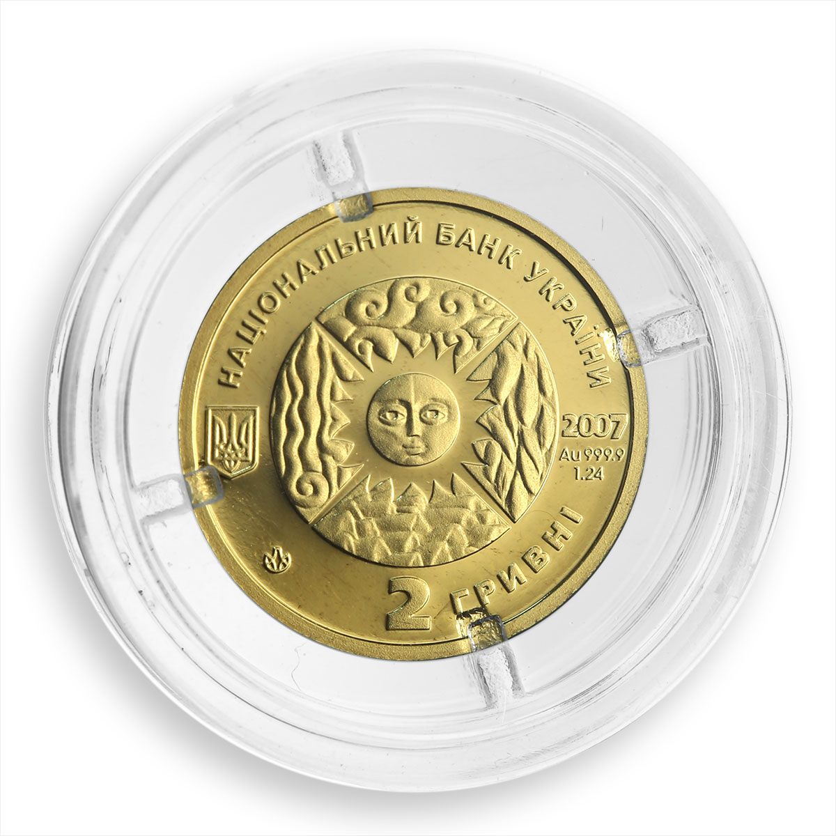 Ukraine 2 hryvnas Signs of the Zodiac Capricorn gold coin 2007