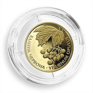 Ukraine 2 hryvnas Chervona Kalyna Red Kalina Country Symbol plant gold coin 2010