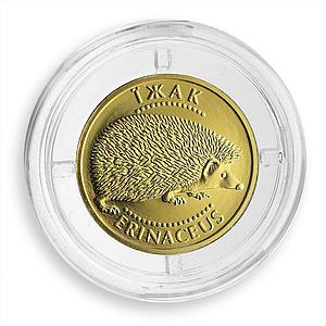 Ukraine 2 hryvnas Hedgehog Fauna Animal gold coin 2006