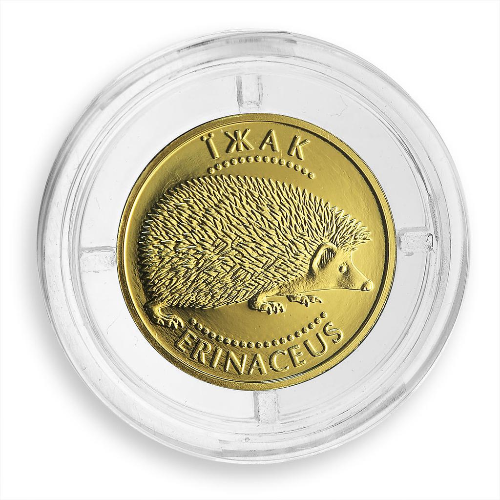 Ukraine 2 hryvnas Hedgehog Fauna Animal gold coin 2006