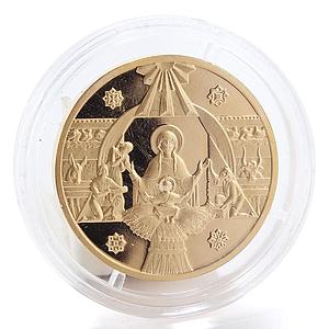 Ukraine 50 hryvnas 2000 Years of Christmas Mother of God gold coin 1999