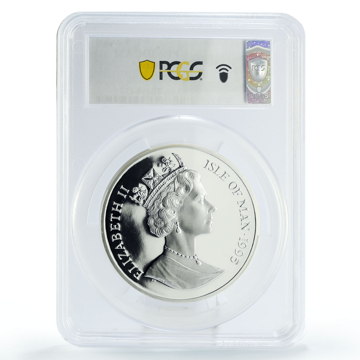 Isle of Man 5 angel Archangel Michael KM-1326 PR68 PCGS silver coin 1995