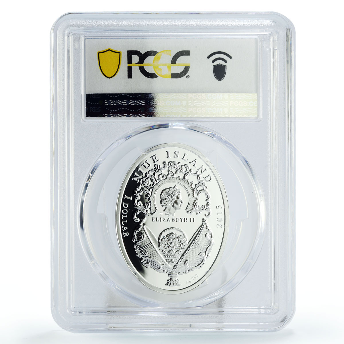 Niue 1 $ Imperial Faberge Eggs Standart Yacht Ship Art PR69 PCGS Ag coin 2015