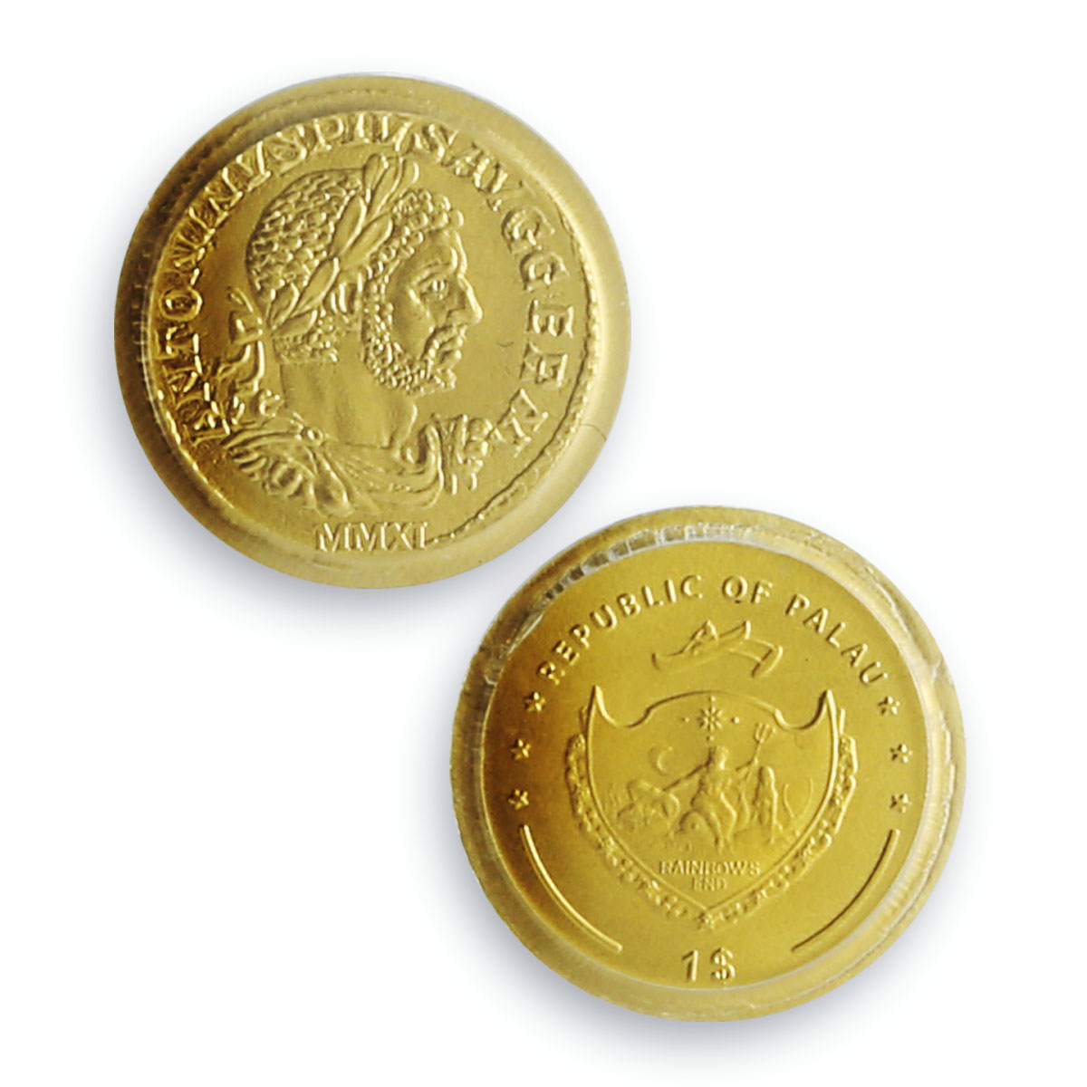 Palau 1 dollar Rome Empire Emperor Caracella Politics MS70 PCGS gold coin 2011