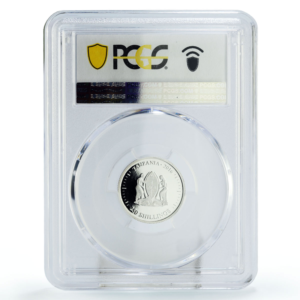 Tanzania 250 shillings Time Evolution Clock History PR70 PCGS silver coin 2016