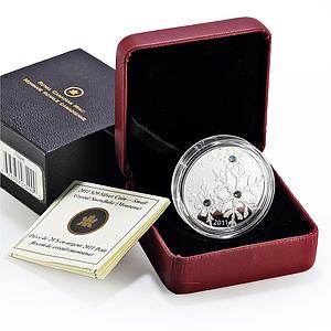 Canada 20 dollars Crystal Snowflake Blue Montana proof silver coin 2011