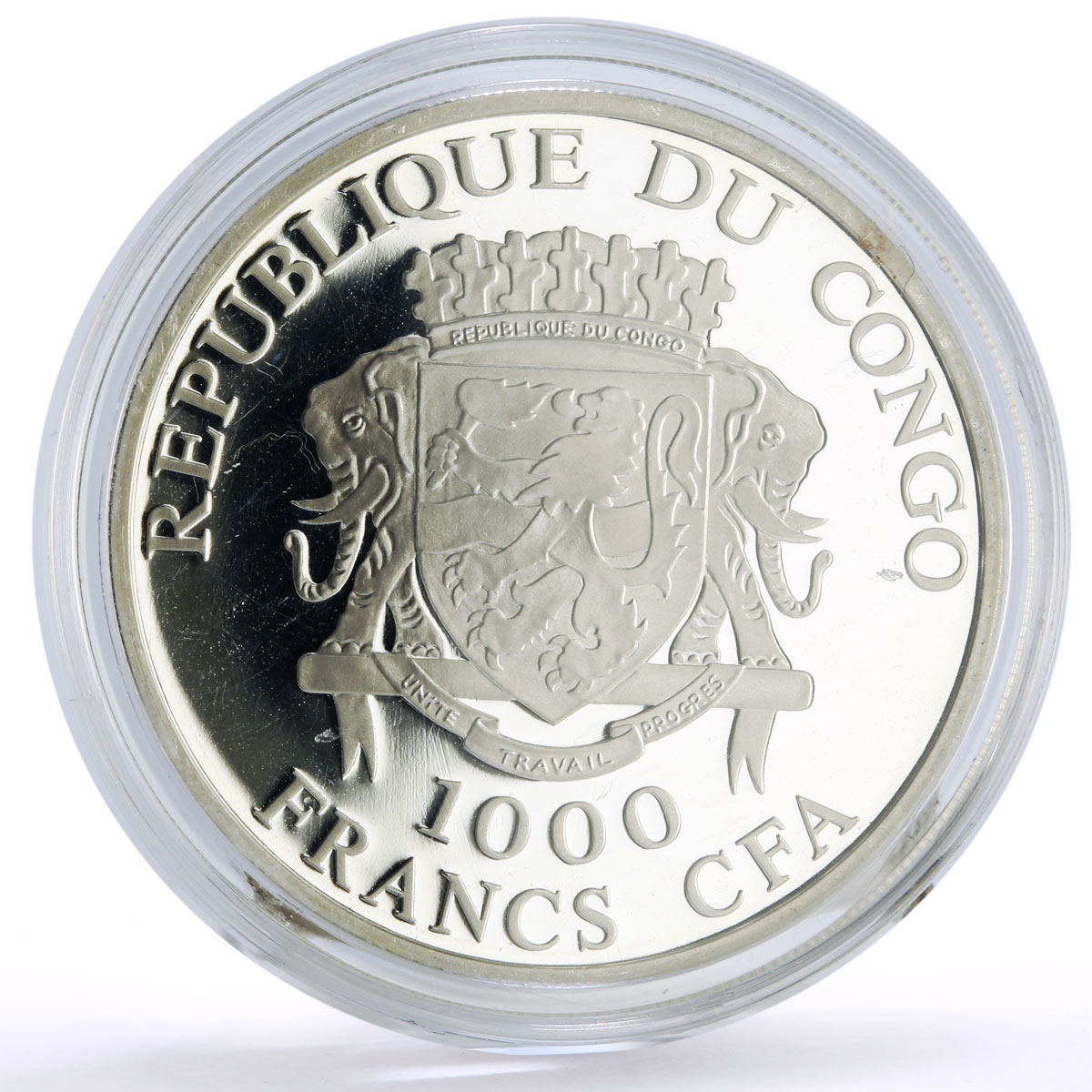 Congo 1000 francs Church Ceremomies Wedding Sacrament proof silver coin 2011