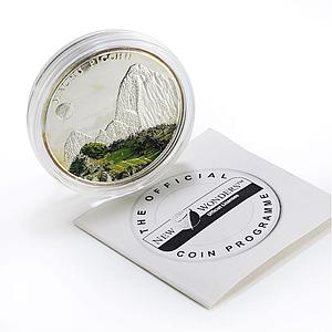 Mongolia 500 togrog New Wonders Peru Machu Picchu colored proof silver coin 2008