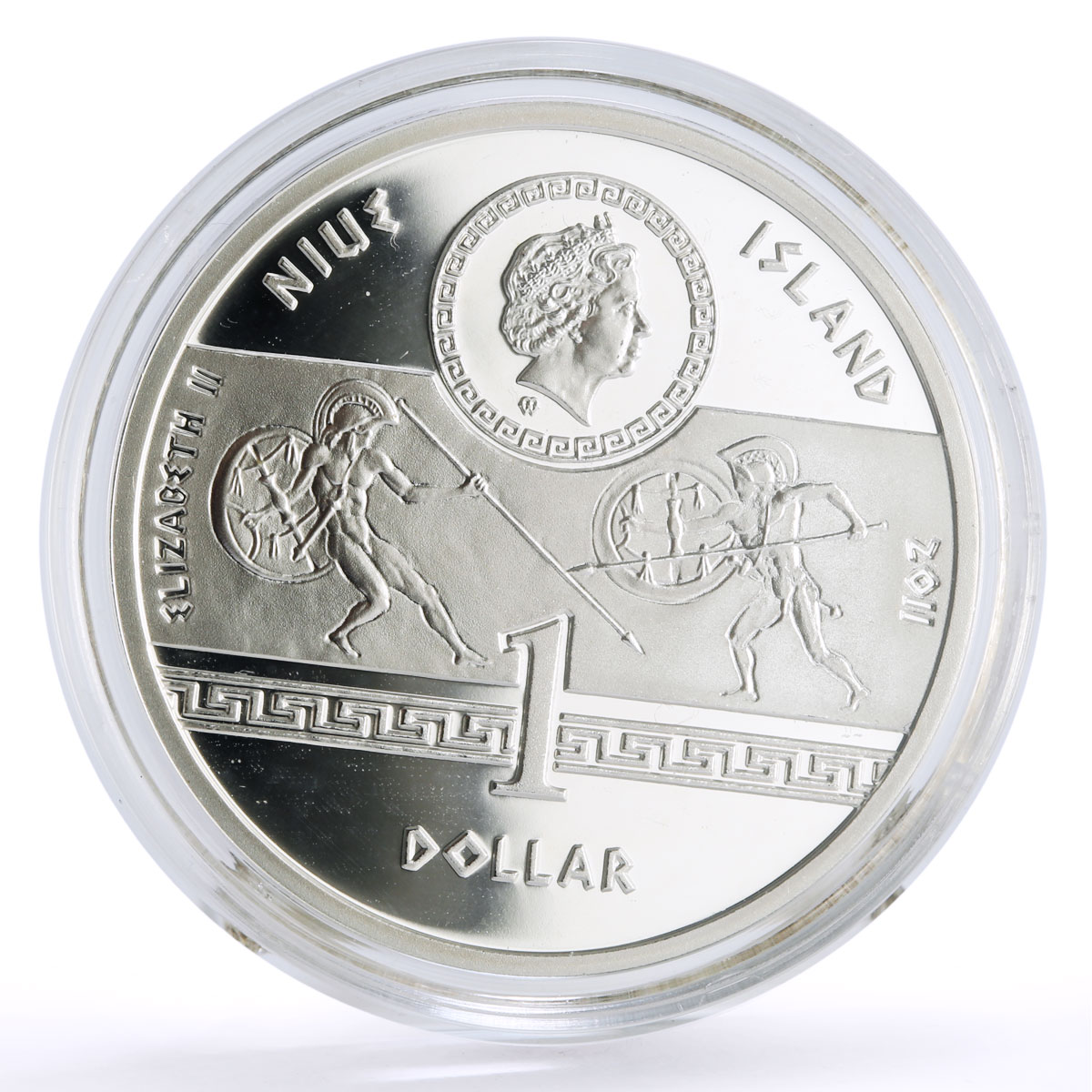 Niue 1 dollar Great Commanders Alexander the Great colored silver coin 2011
