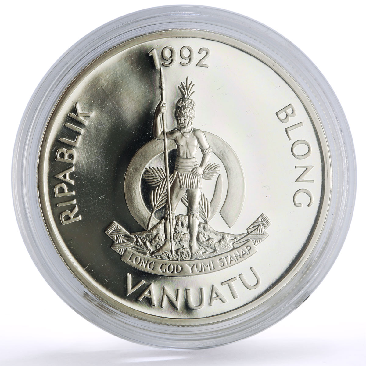 Vanuatu 50 vatu Conservation Wildlife Pigeon Bird Fauna proof silver coin 1992