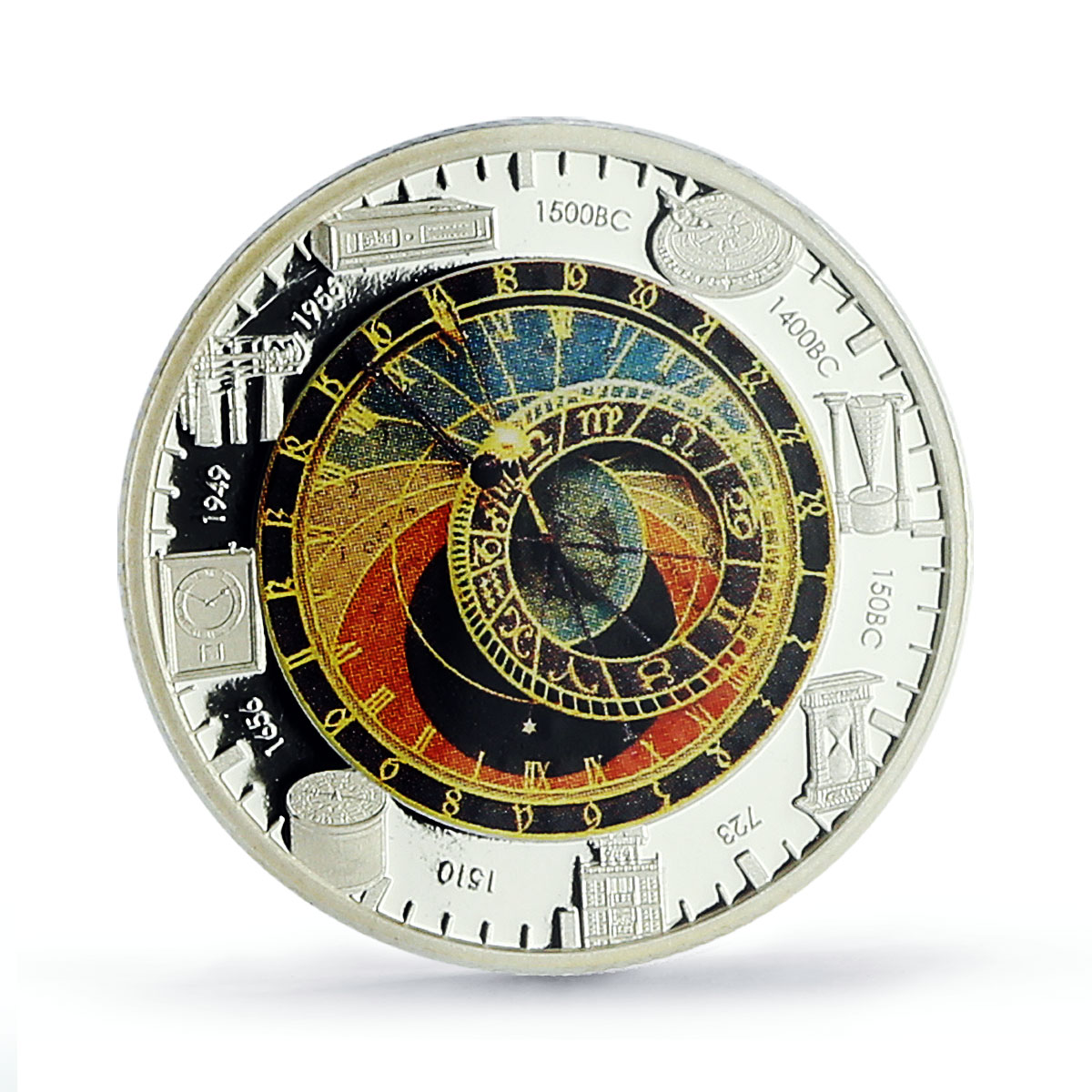 Tanzania 250 shillings Time Evolution Clock History PR70 PCGS silver coin 2016