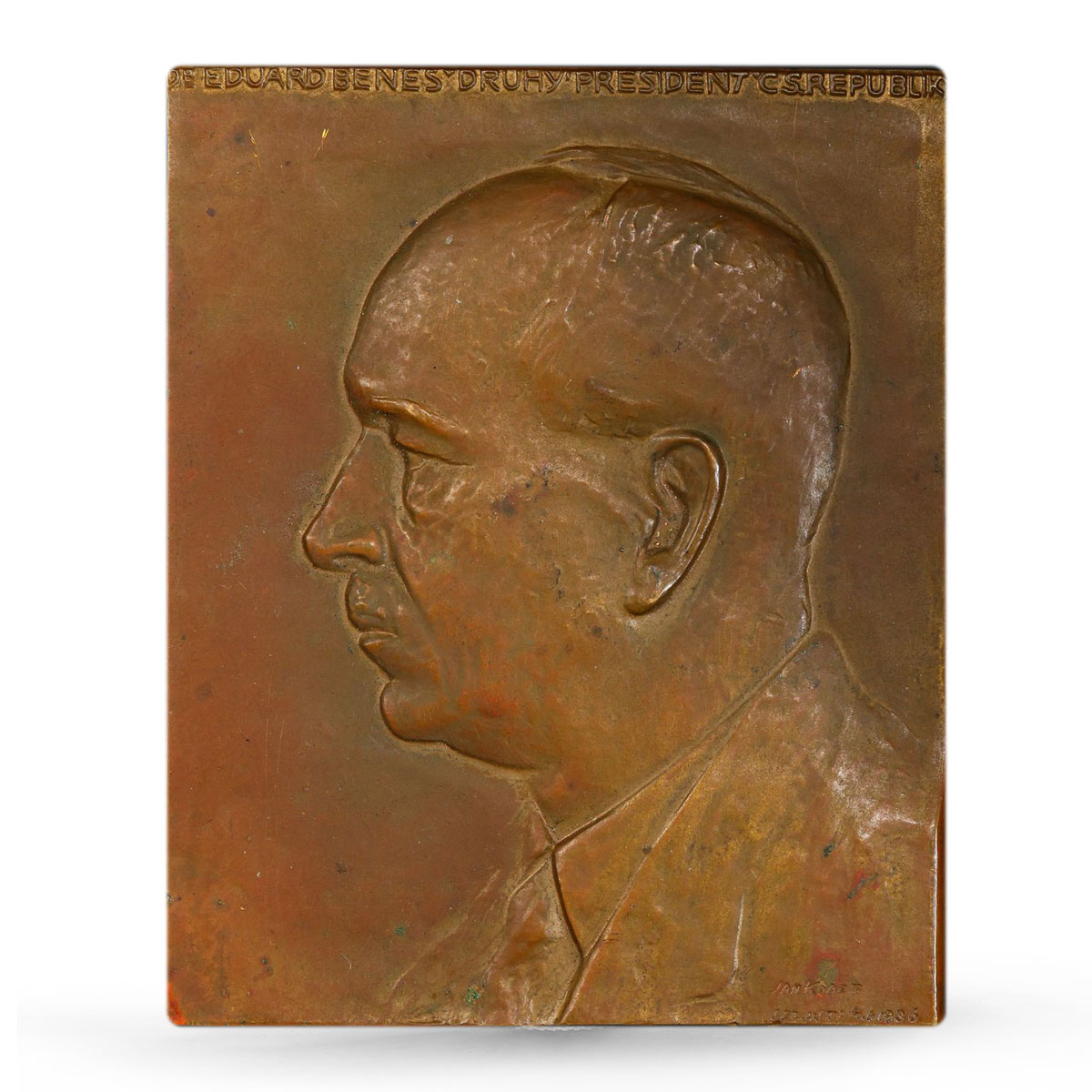 Czechoslovakia President Edvard Benes Politics SP63 PCGS bronze medal 1936