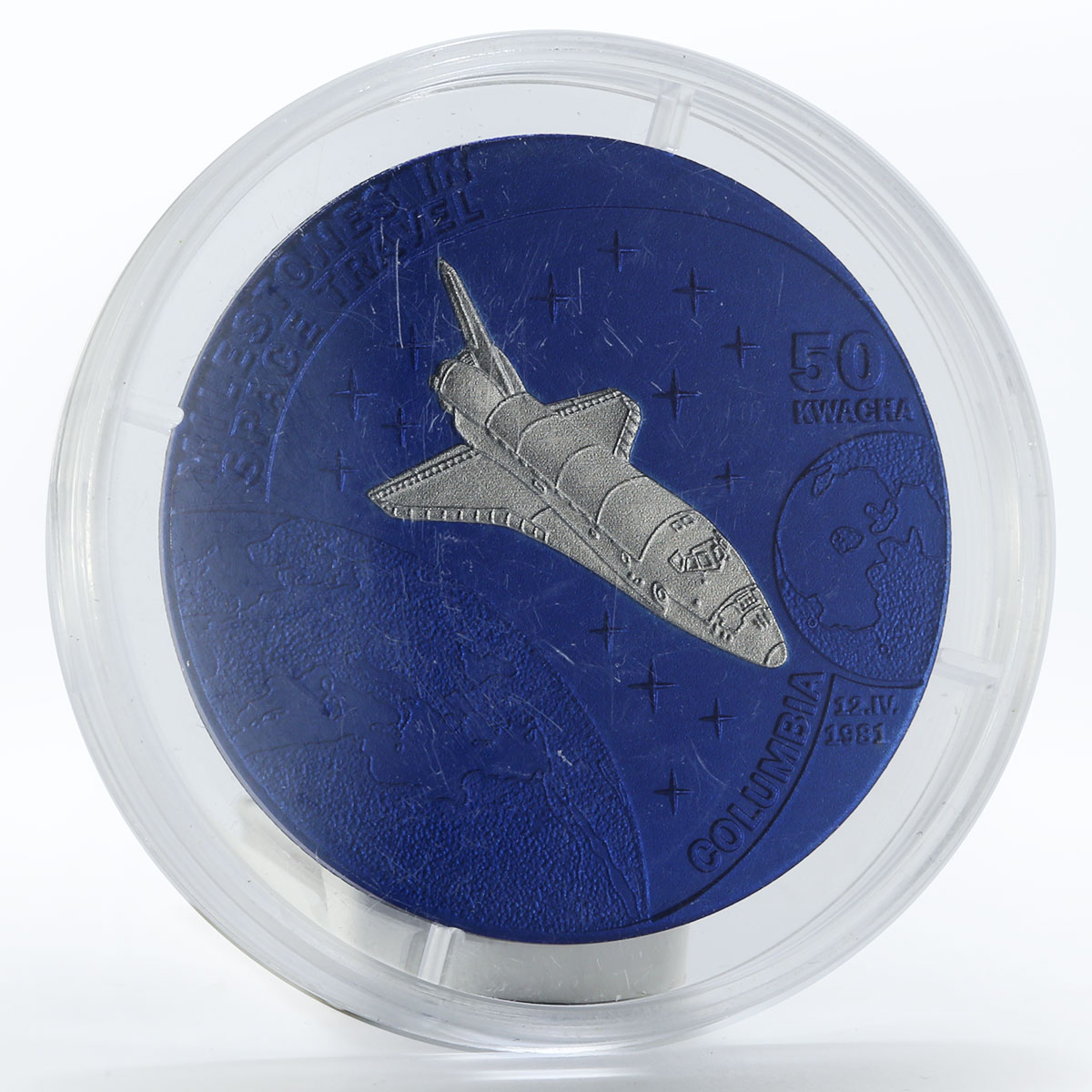 Malawi 50 kwacha Milestones in Space Travel Columbia niobium coin 2009