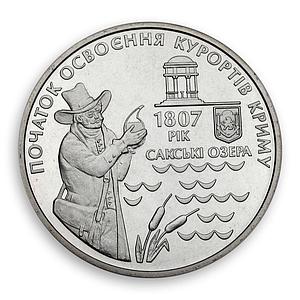 Ukraine 5 hryvnas 200 years of resort Saky lake nickel coin 2007