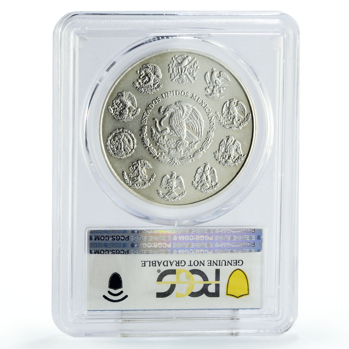 Mexico 5 pesos Conservation Wildlife Volcano Rabbit Fauna UNC PCGS Ag coin 2001