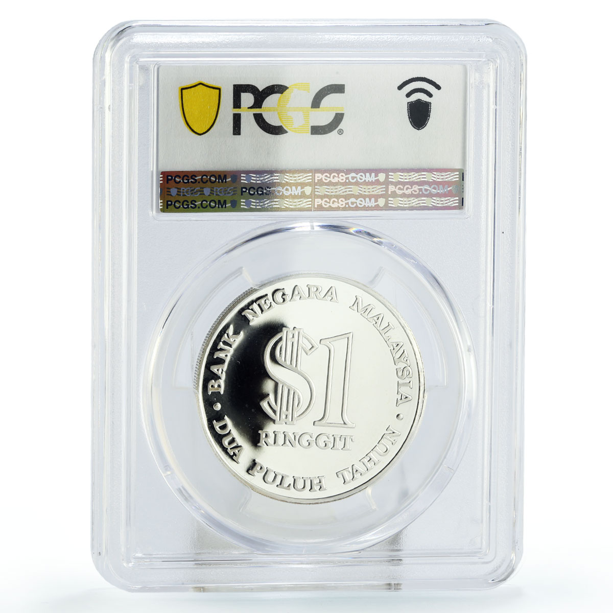 Malaysia 1 ringgit Negara Bank 20th Anniversary PR67 PCGS silver coin 1979