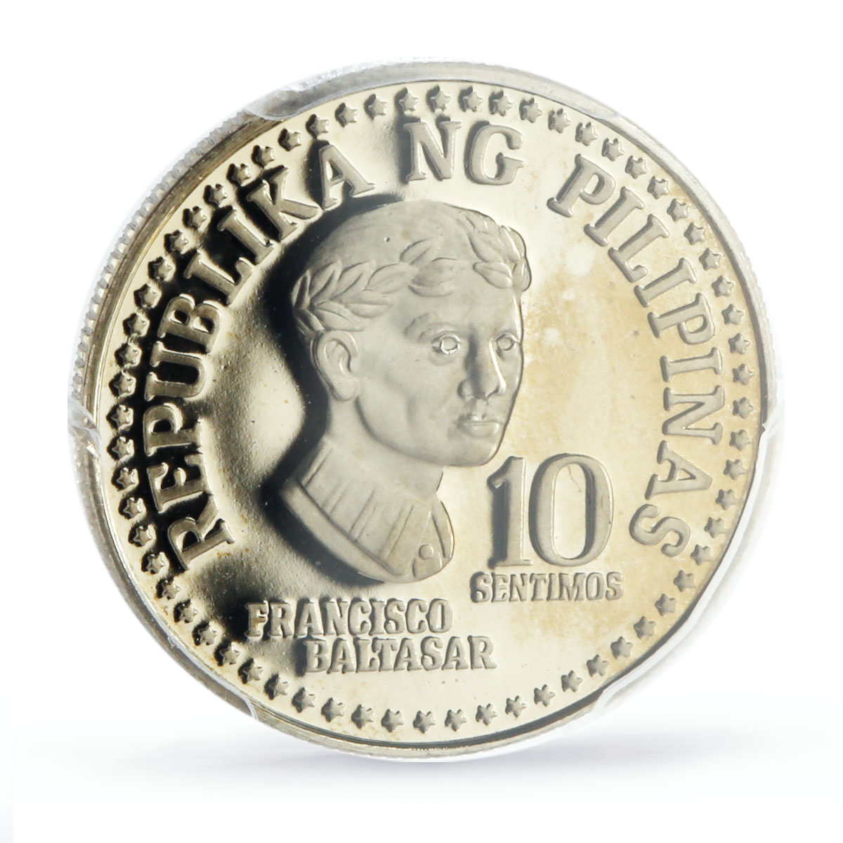 Philippines 10 sentimos Poet Francisco Baltasar KM-226 PR67 PCGS CuNi coin 1981