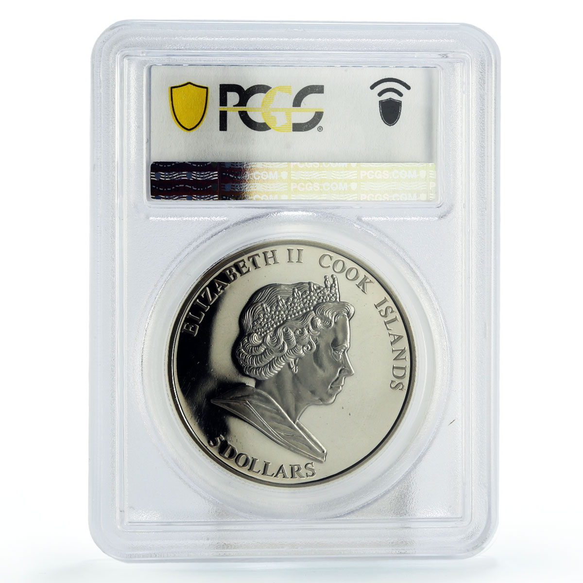 Cook Islands 5 $ Brenham Pallasite Meteorites Space PR69 PCGS silver coin 2007