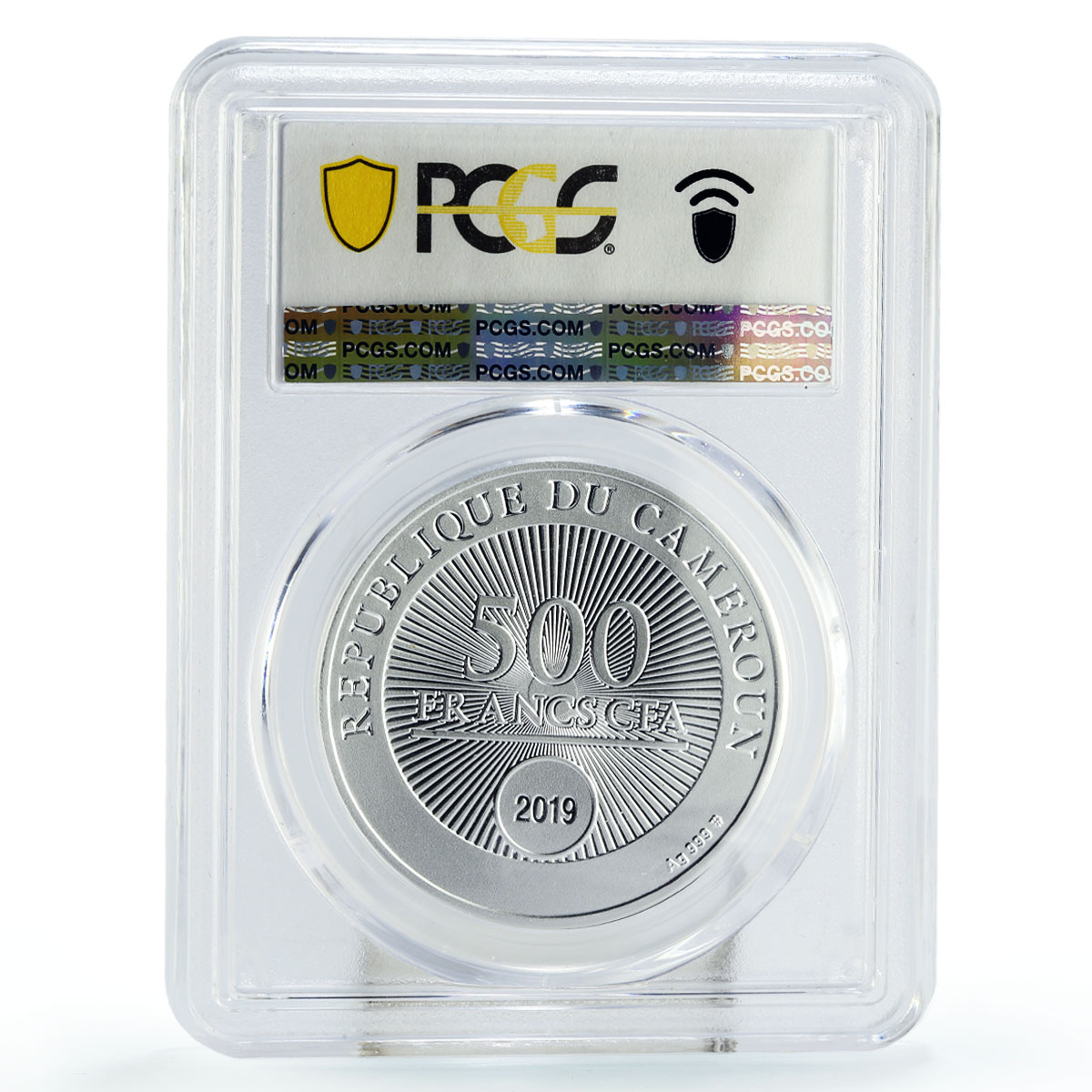 Cameroon 500 francs Merry Christmas Gilded Snowflake MS70 PCGS silver coin 2019