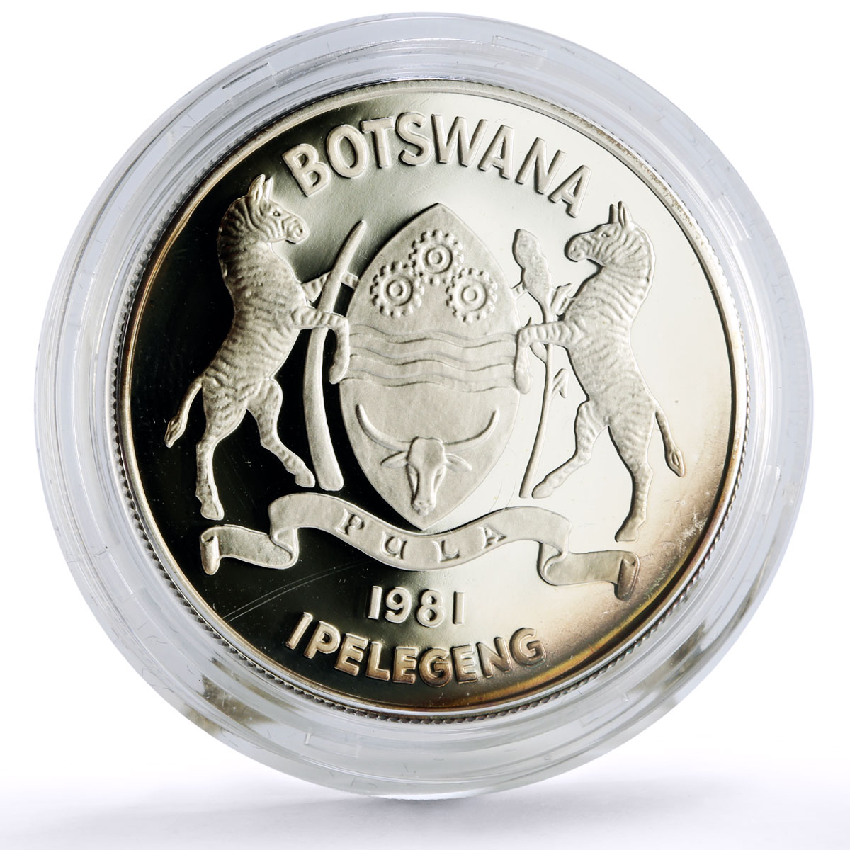 Botswana 5 pula International Year of Disabled Persons Piefort silver coin 1981