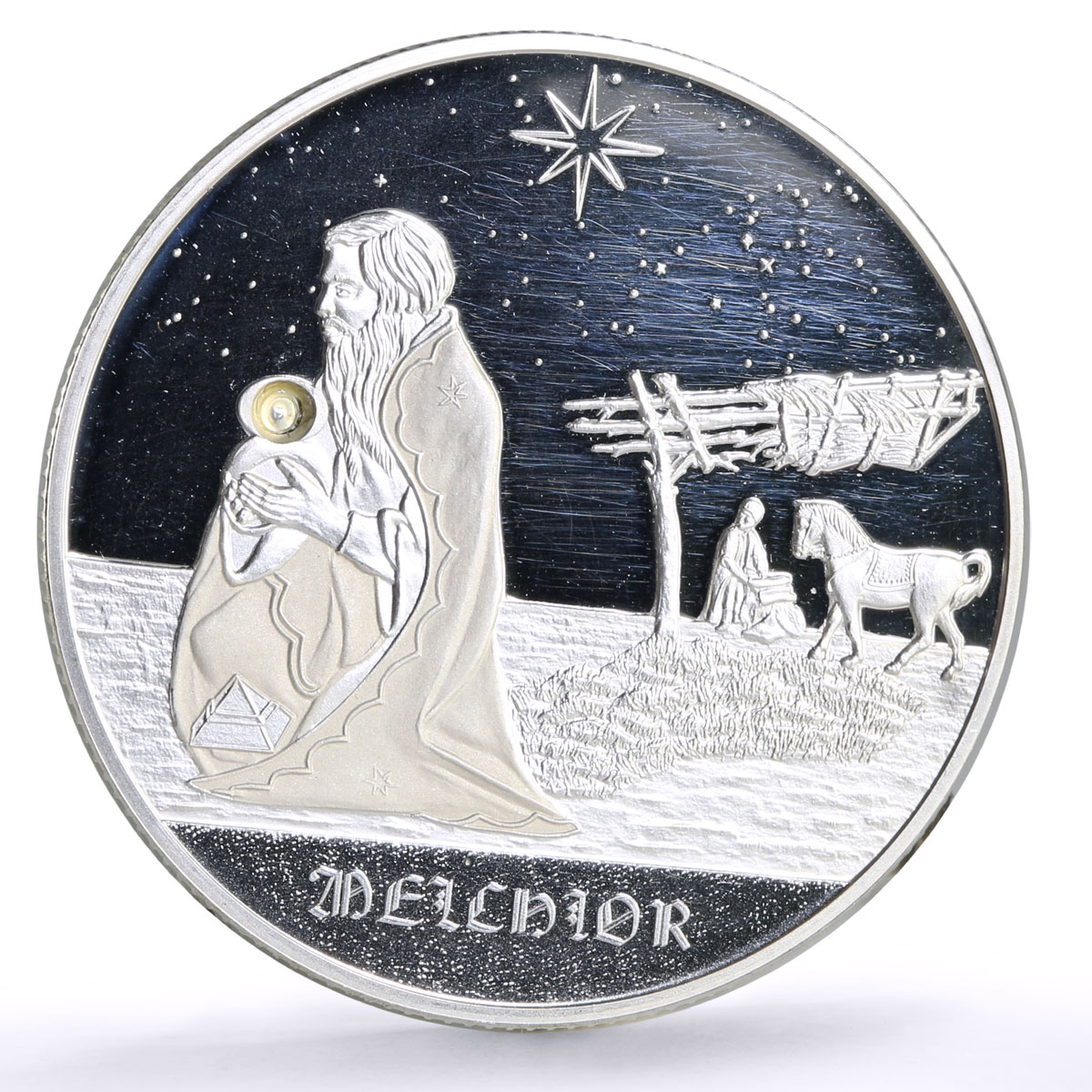 Order of Malta 500 liras Wise Men Biblical Magi Melchior Horse silver coin ND