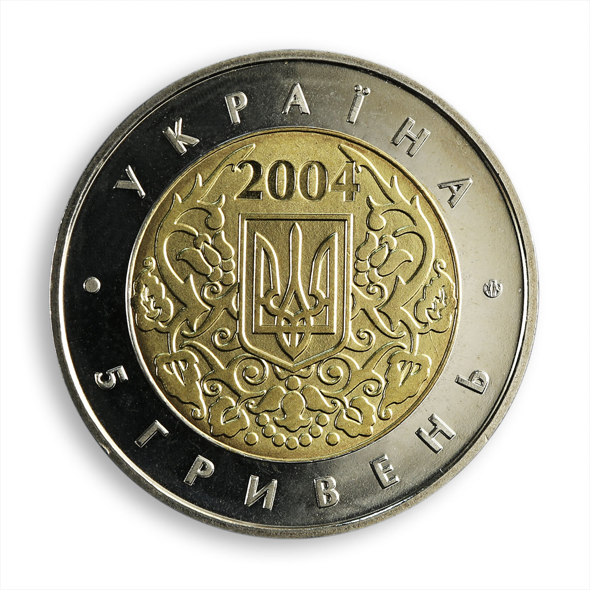 Ukraine 5 hryvnia 50 years of membership in UNESCO culture UN bimetal coin 2004