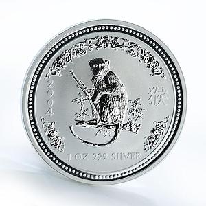 Australia 1 dollar Year of the Monkey Lunar Series I Silver coin 1 oz 2004