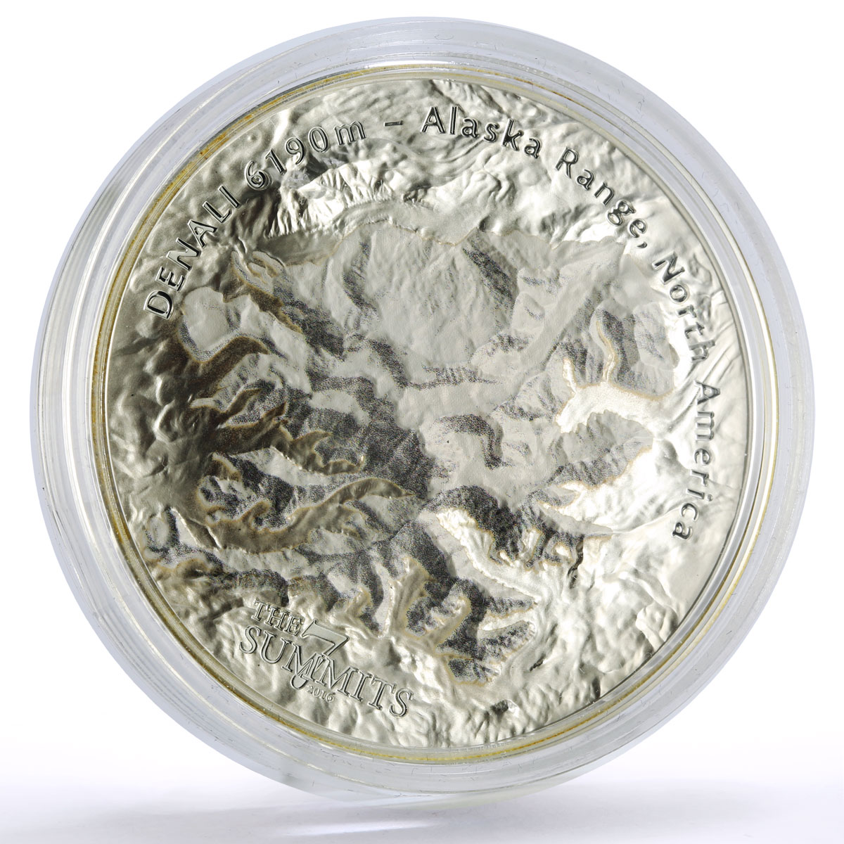 Cook Islands 25 dollars 7 Summits Alaska Denali Mountain silver coin 2016