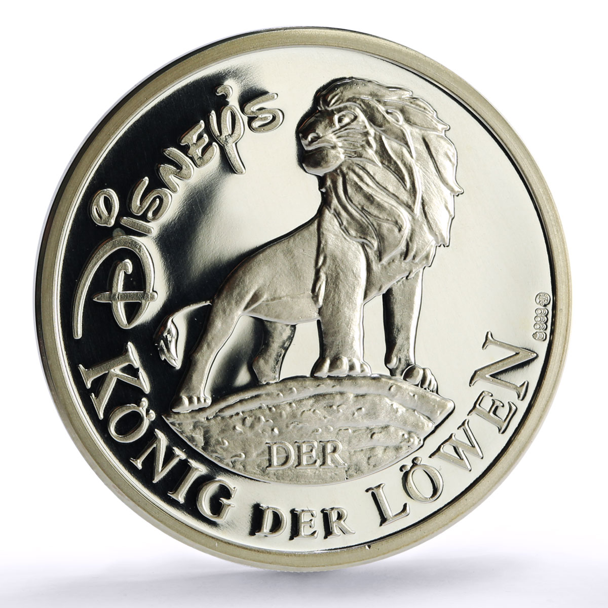 Germany Bayern Mint Disney Cartoons Lion King proof silver token medal coin 1995