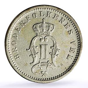 Norway 10 ore King Oscar II Coinage Coat of Arms KM-350 billon coin 1903