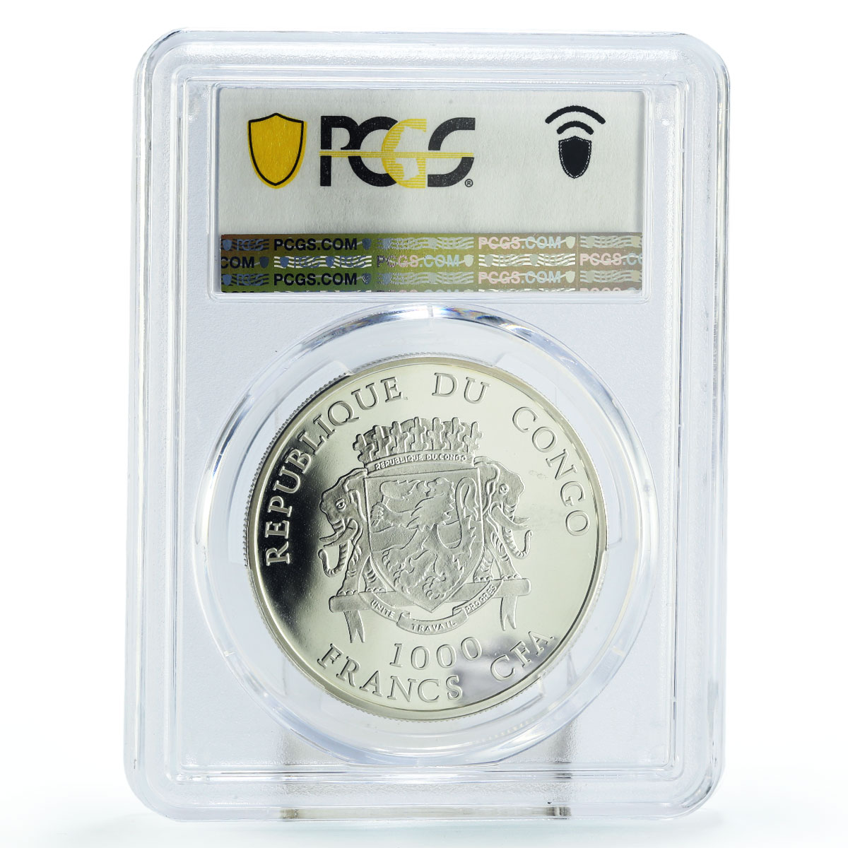 Congo 1000 francs Seafaring Christian Radich Ship Clipper PR70 PCGS Ag coin 2006