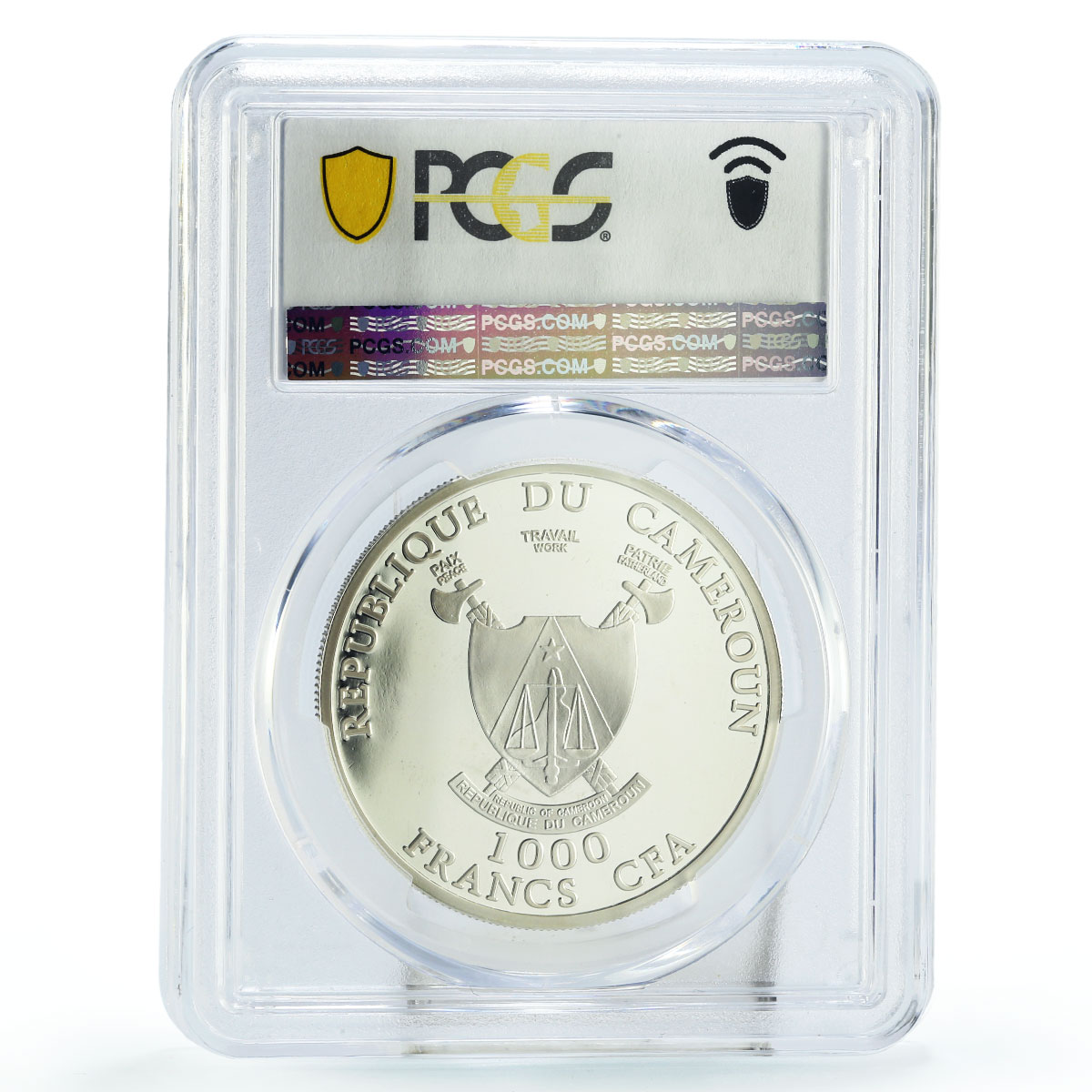 Cameroon 1000 francs Seafaring Hohenzollern Ship Clipper PR70 PCGS Ag coin 2010