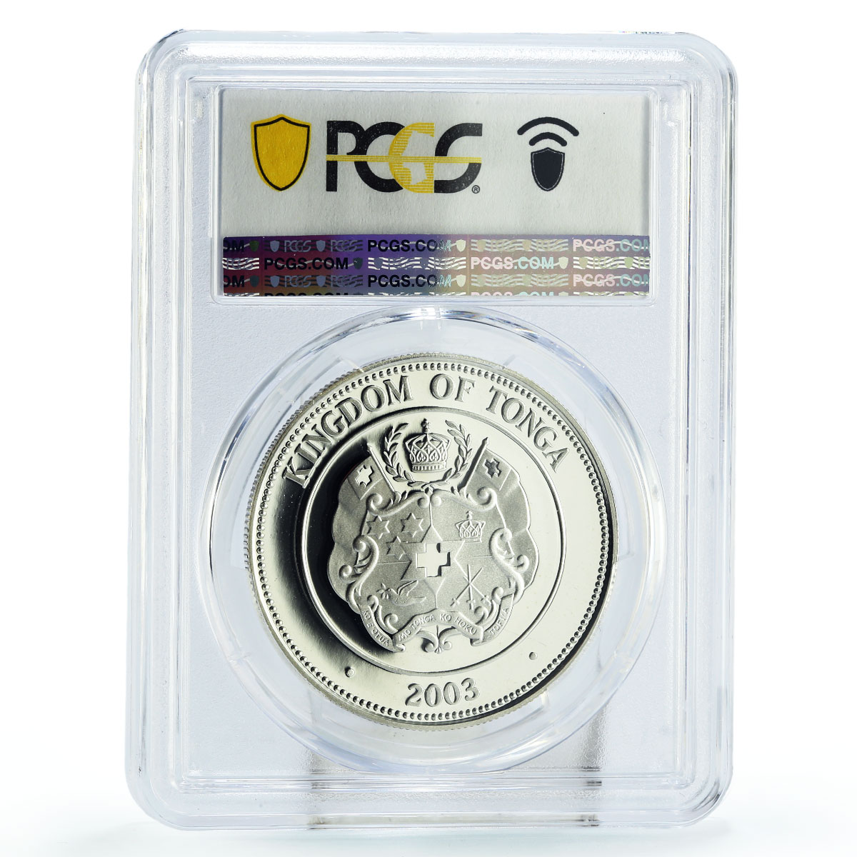 Tonga 1 paanga Seafaring James Cook Adventure Ship PR69 PCGS silver coin 2003